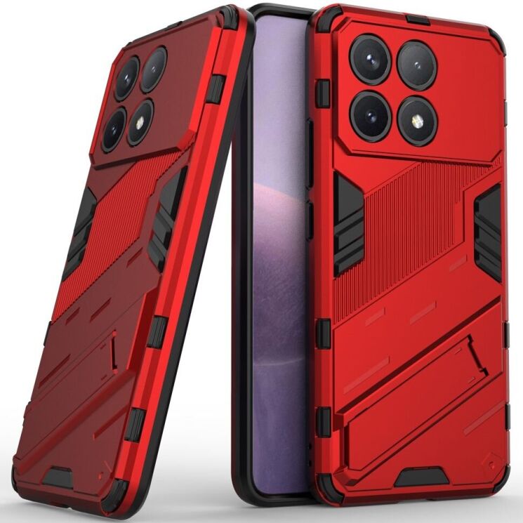 Защитный чехол Deexe Bibercas для Xiaomi Poco F6 Pro - Red: фото 1 из 8