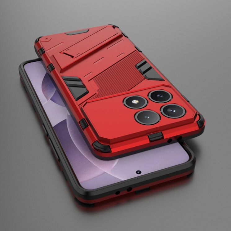Защитный чехол Deexe Bibercas для Xiaomi Poco F6 Pro - Red: фото 4 из 8