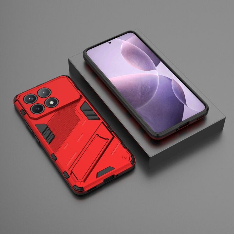 Защитный чехол Deexe Bibercas для Xiaomi Poco F6 Pro - Red: фото 5 из 8