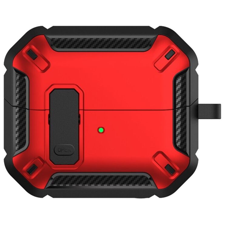 Защитный чехол Deexe Carbon Armor для Samsung Galaxy Buds 3 / Buds 3 Pro - Red: фото 2 из 12