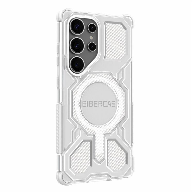 Захисний чохол Deexe Clear Bibercas для Samsung Galaxy S25 Ultra (S938) - Grey: фото 3 з 8