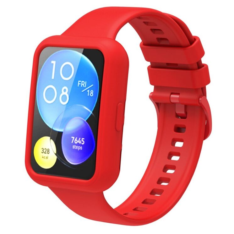 Защитный чехол Deexe Color Frame для Huawei Watch Fit 2 - Red: фото 2 из 6