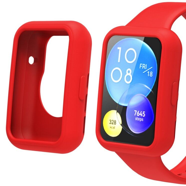 Защитный чехол Deexe Color Frame для Huawei Watch Fit 2 - Red: фото 1 из 6
