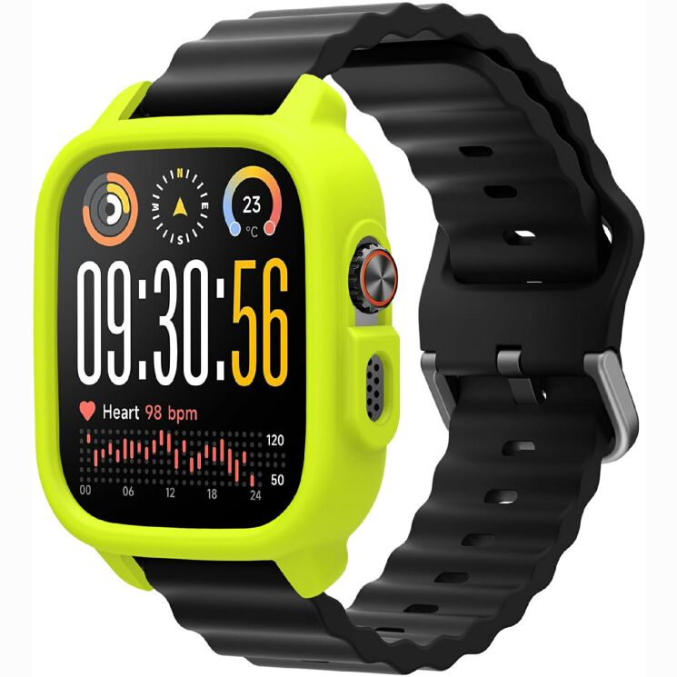 Защитный чехол Deexe Color Frame для Realme Watch 5 - Green (402703G) Защитный чехол Deexe Color Frame для Realme Watch 5 - Green: фото 2 из 4