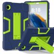 Защитный чехол Deexe Color Kickstand для Samsung Galaxy Tab A11 (X130/135) - Navy Blue / Yellow Green (388914LY)