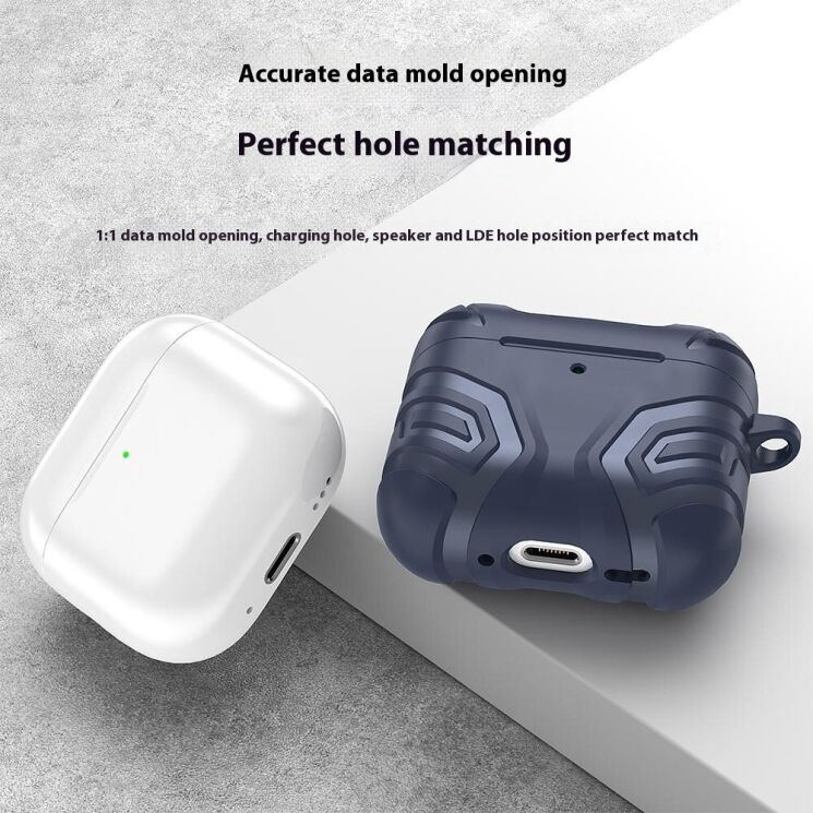 Захисний чохол Deexe Cosmic Shield Apple для AirPods 4 - Dark Blue: фото 6 з 8