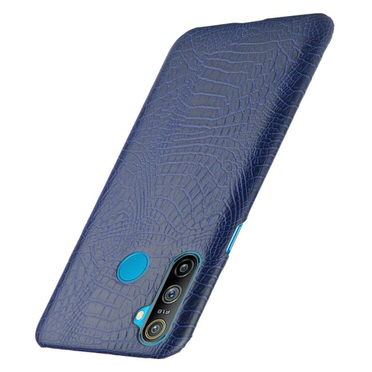 Захисний чохол Deexe Croco Style для Realme C3 - Dark Blue: фото 3 з 5