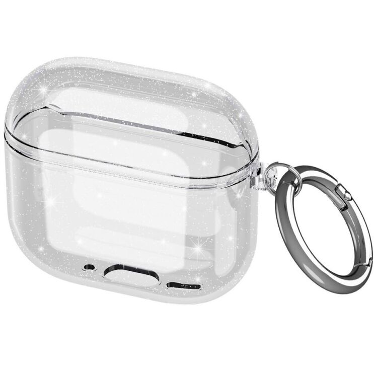 Защитный чехол Deexe Crystal Case для Apple AirPods 4 - Glitter / Transparent: фото 1 из 12