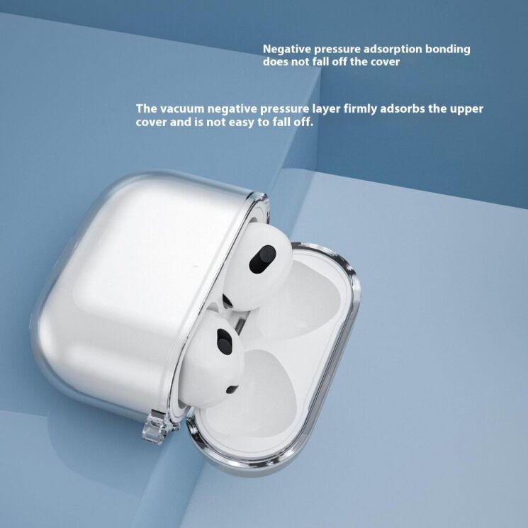 Защитный чехол Deexe Crystal Case для Apple AirPods 4 - Transparent Pink: фото 6 из 12