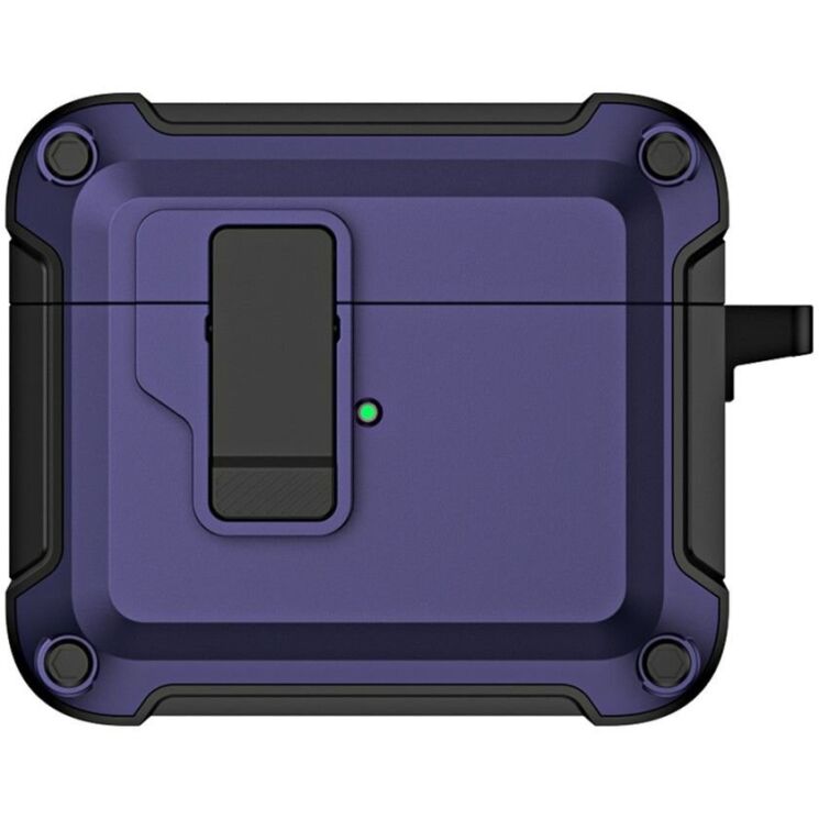 Захисний чохол Deexe Defender Armor для Apple AirPods 3 - Blue: фото 2 з 13