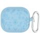 Защитный чехол Deexe Flower Pattern для Samsung Galaxy Buds 3 / Buds 3 Pro - Baby Blue (360902TT). Фото 1 из 7