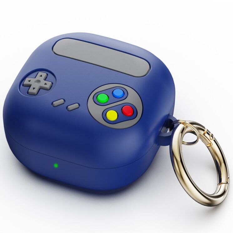 Захисний чохол Deexe Game Console для Samsung Galaxy Buds Live / Buds Pro / Buds 2 / Buds 2 Pro / Buds FE - Dark Blue: фото 1 з 4