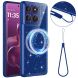 Защитный чехол Deexe Glitter Case with MagSafe для Motorola Edge 70 Fusion - Blue (409525L). Фото 1 из 7