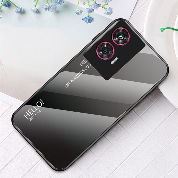 Защитный чехол Deexe Gradient Color для Motorola Edge 50 Fusion - Black / Grey: фото 2 из 12