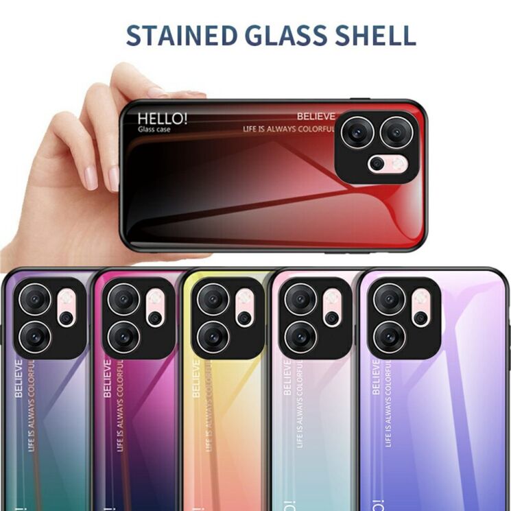 Захисний чохол Deexe Gradient Color для OPPO Reno 14 FS 5G - Pink / Blue: фото 4 з 6