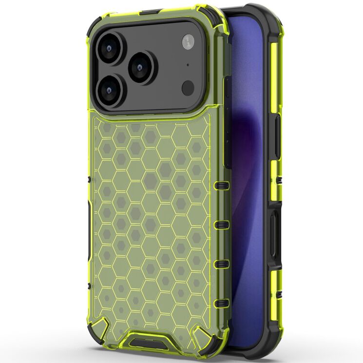Захисний чохол Deexe Honeycomb Series для Apple iPhone 17 Pro - Green: фото 1 з 6