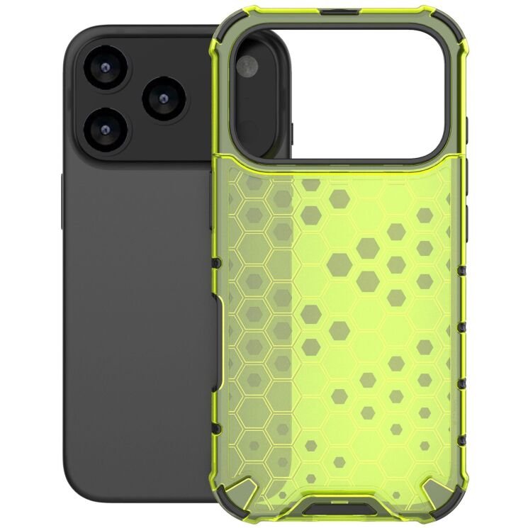 Захисний чохол Deexe Honeycomb Series для Apple iPhone 17 Pro - Green: фото 2 з 6