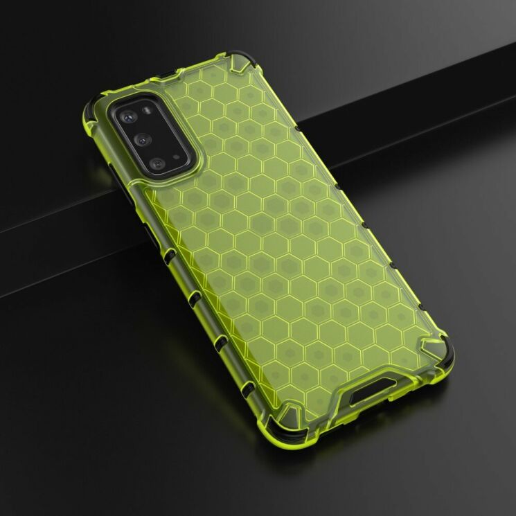 Защитный чехол Deexe Honeycomb Series для Samsung Galaxy S20 (G980) - Green: фото 5 из 5