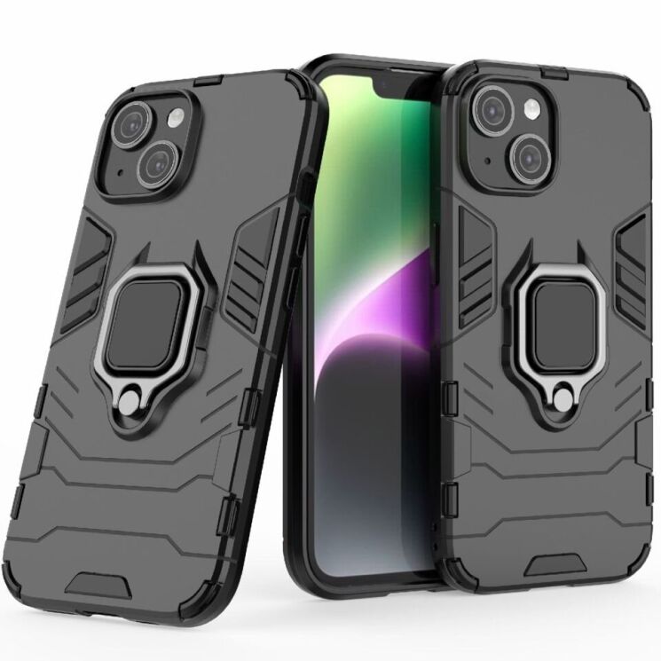 Захисний чохол Deexe Hybrid Case для Apple iPhone 15 - Black: фото 1 з 9