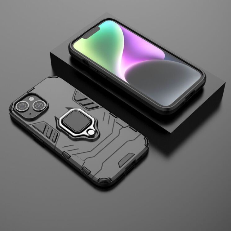 Захисний чохол Deexe Hybrid Case для Apple iPhone 15 - Black: фото 7 з 9