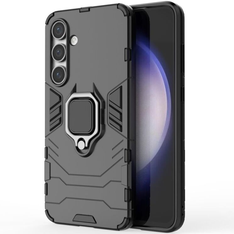 Защитный чехол Deexe Hybrid Case для Samsung Galaxy S24 FE (S721) - Black: фото 2 из 6