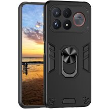 Захисний чохол Deexe Hybrid Shell для Xiaomi Poco F9 Ultra - Black: фото 1 з 8
