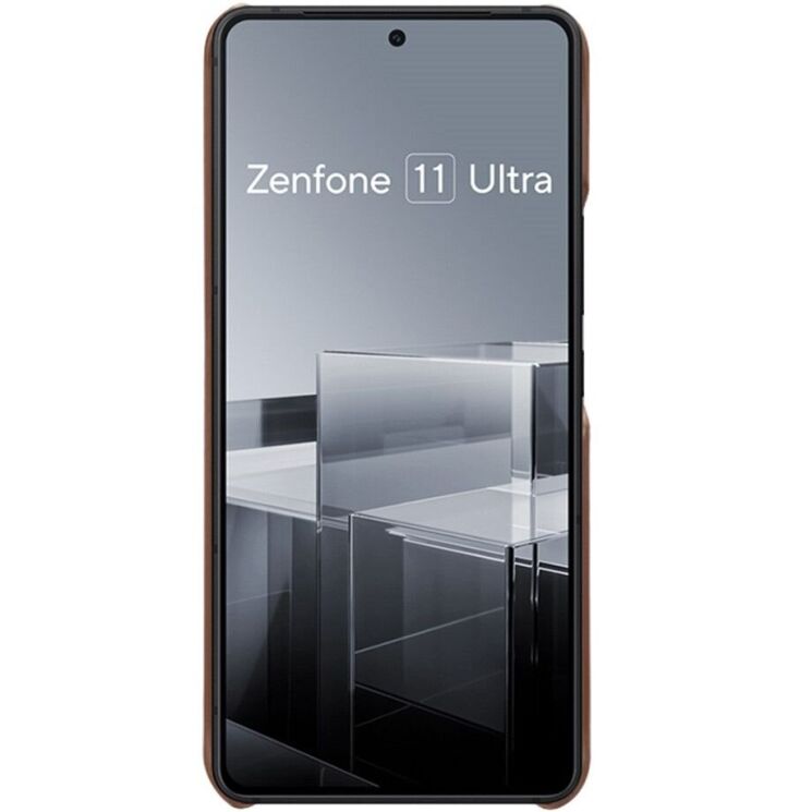 Защитный чехол Deexe Leather Back Cover для ASUS Zenfone 11 Ultra - Brown: фото 2 из 4