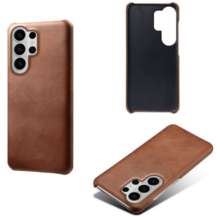Защитный чехол Deexe Leather Back Cover для Samsung Galaxy S26 Ultra - Brown: фото 2 из 4