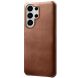 Защитный чехол Deexe Leather Back Cover для Samsung Galaxy S26 Ultra - Brown (404417Z). Фото 1 из 4