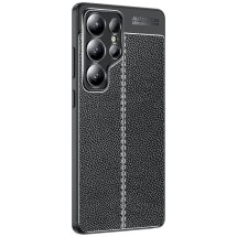 Защитный чехол Deexe Leather Cover для Samsung Galaxy S25 Ultra (S938) - Black: фото 1 из 8