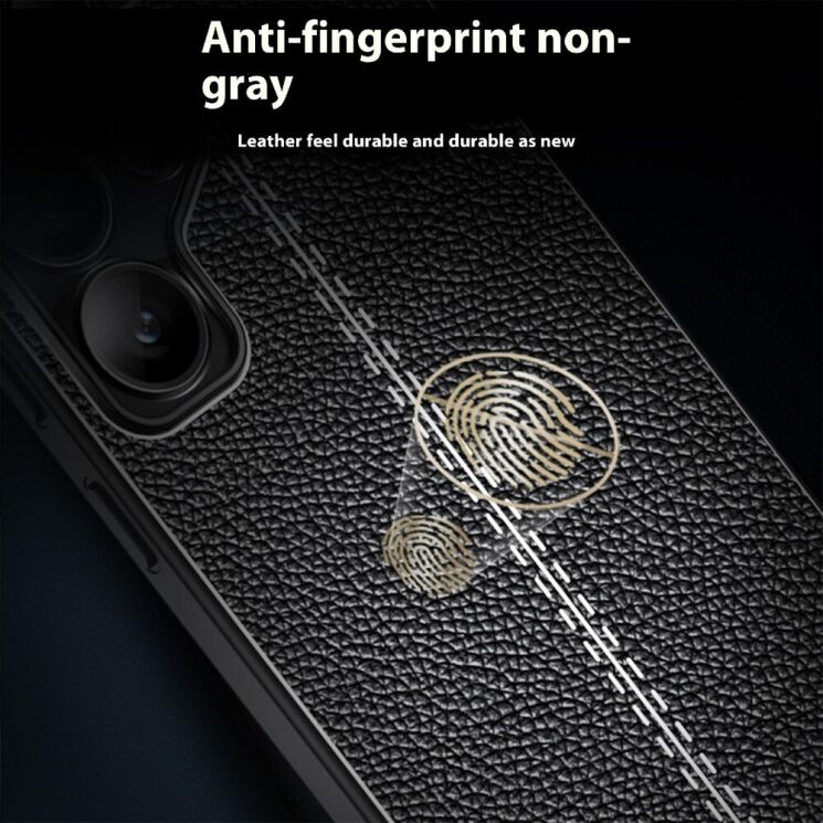 Защитный чехол Deexe Leather Cover для Samsung Galaxy S25 Ultra (S938) - Black: фото 5 из 8
