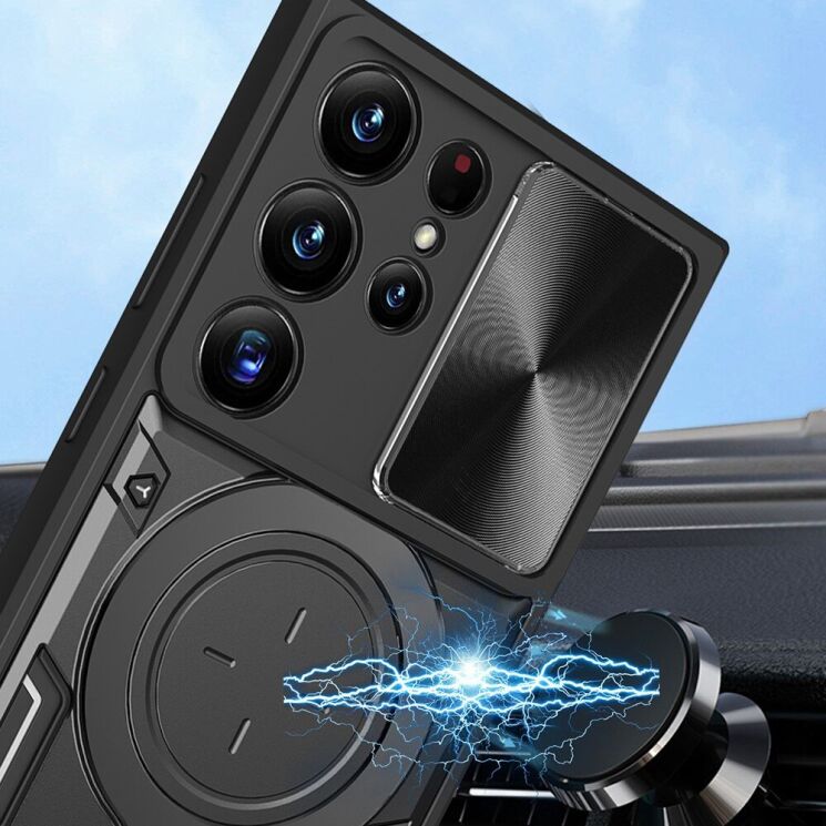 Защитный чехол Deexe Magnetic Space для Samsung Galaxy S22 Ultra (S908) - Black: фото 5 из 11