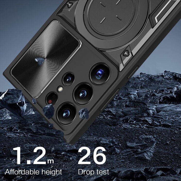 Защитный чехол Deexe Magnetic Space для Samsung Galaxy S22 Ultra (S908) - Black: фото 3 из 11