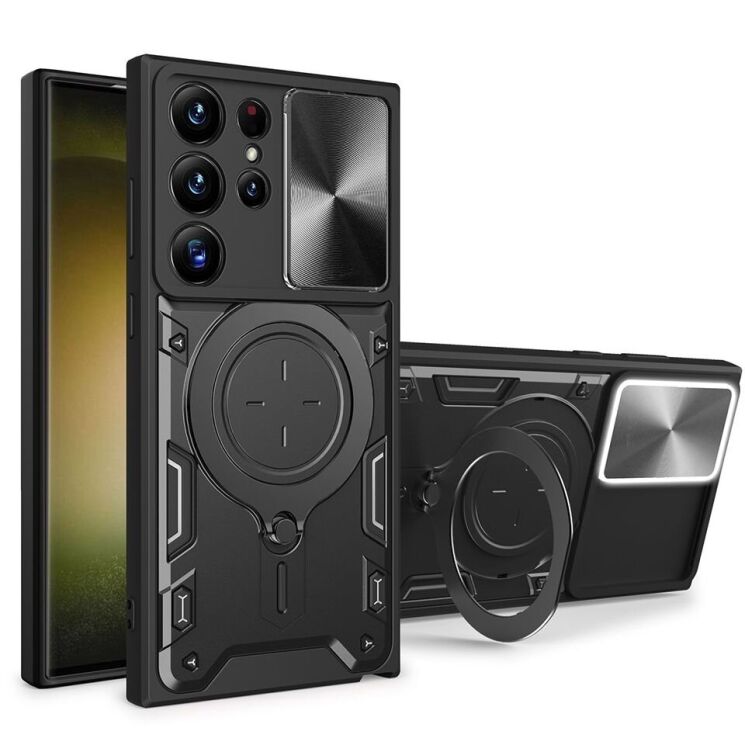 Защитный чехол Deexe Magnetic Space для Samsung Galaxy S22 Ultra (S908) - Black: фото 1 из 11