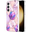 Защитный чехол Deexe Marble Pattern для Samsung Galaxy S24 Plus - Light Purple (343433LV)