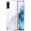 Защитный чехол Deexe Marble Style для Samsung Galaxy S20 (G980) - White (316154W)