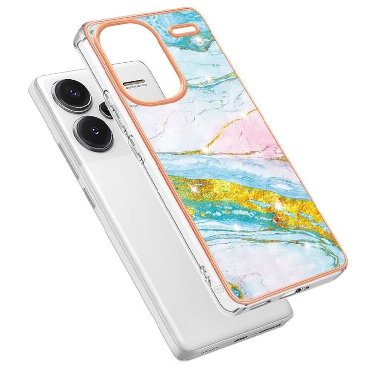 Защитный чехол Deexe Marble Style для Xiaomi Redmi Note 13 Pro+ - Light Green: фото 2 из 6