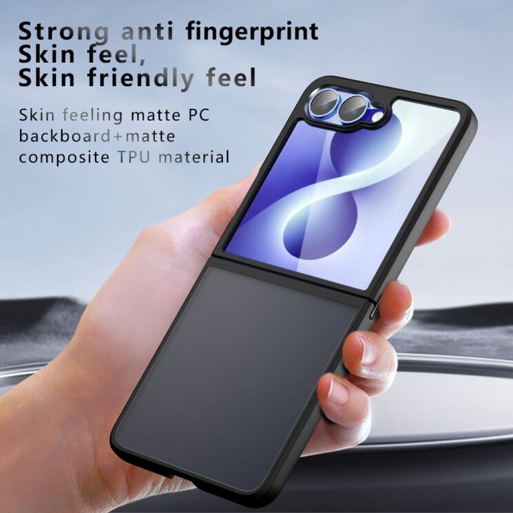 Захисний чохол Deexe Matte Skin (FF) для Samsung Galaxy Flip 8 - Transparent Black (423572TB) Захисний чохол Deexe Matte Skin (FF) для Samsung Galaxy Flip 8 - Transparent Black: фото 11 з 14