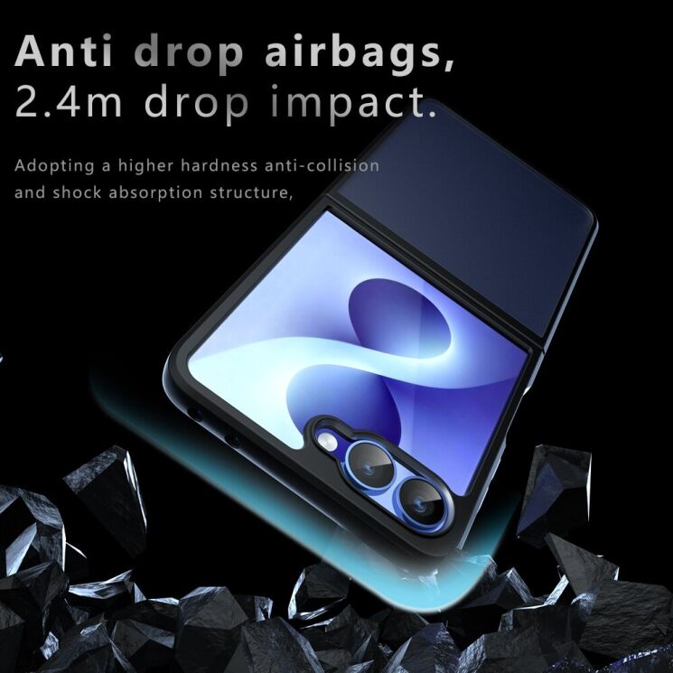 Захисний чохол Deexe Matte Skin (FF) для Samsung Galaxy Flip 8 - Transparent Black (423572TB) Захисний чохол Deexe Matte Skin (FF) для Samsung Galaxy Flip 8 - Transparent Black: фото 7 з 14