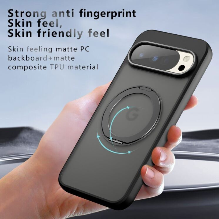 Защитный чехол Deexe Matte Skin Kickstand with MagSafe для Google Pixel 10 Pro XL - Transparent Black: фото 13 из 13