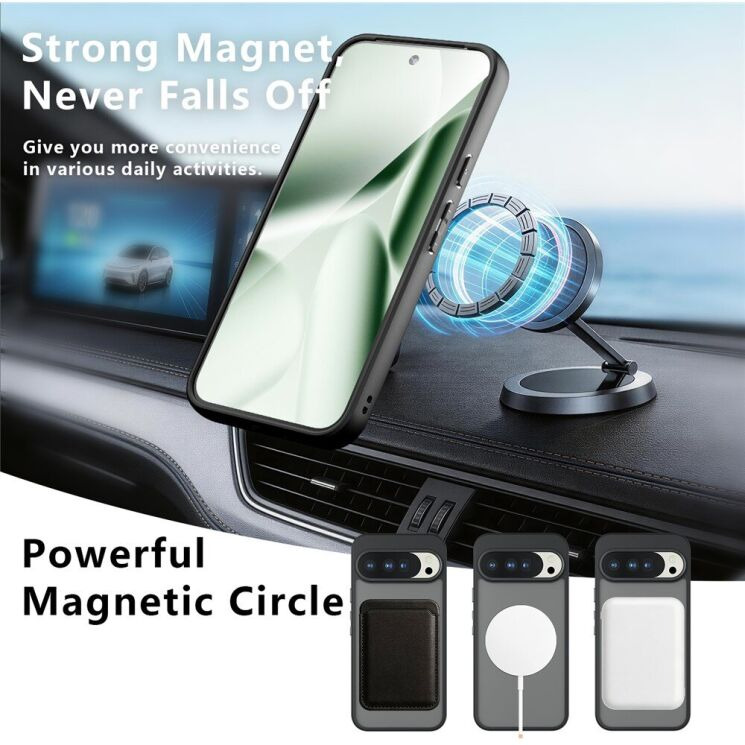 Защитный чехол Deexe Matte Skin Kickstand with MagSafe для Google Pixel 10 Pro XL - Transparent Black: фото 8 из 13