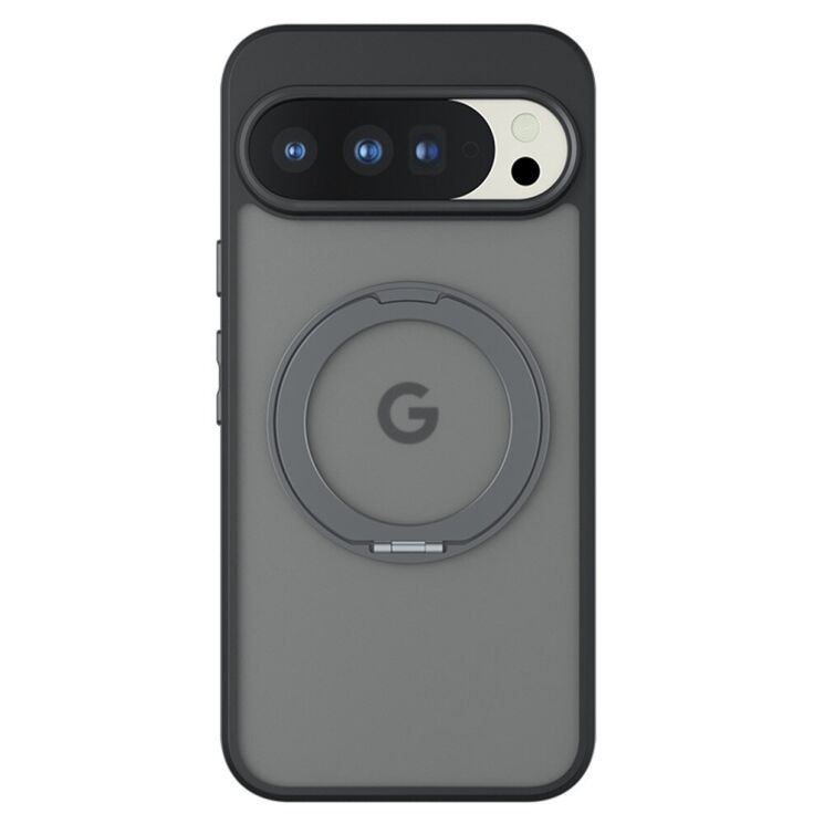 Защитный чехол Deexe Matte Skin Kickstand with MagSafe для Google Pixel 10 Pro XL - Transparent Black: фото 1 из 13