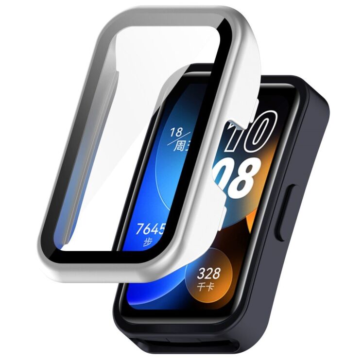 Захисний чохол Deexe Protective Frame для Huawei Band 8 / 9 - Silver: фото 1 з 8