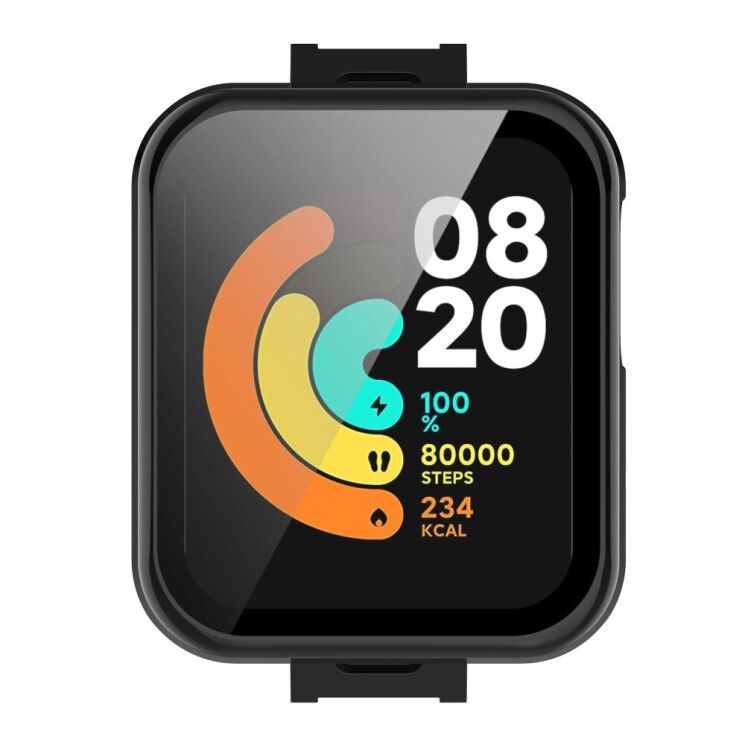 Защитный чехол Deexe Silicone Frame для Xiaomi Mi Watch Lite - Black: фото 3 из 9