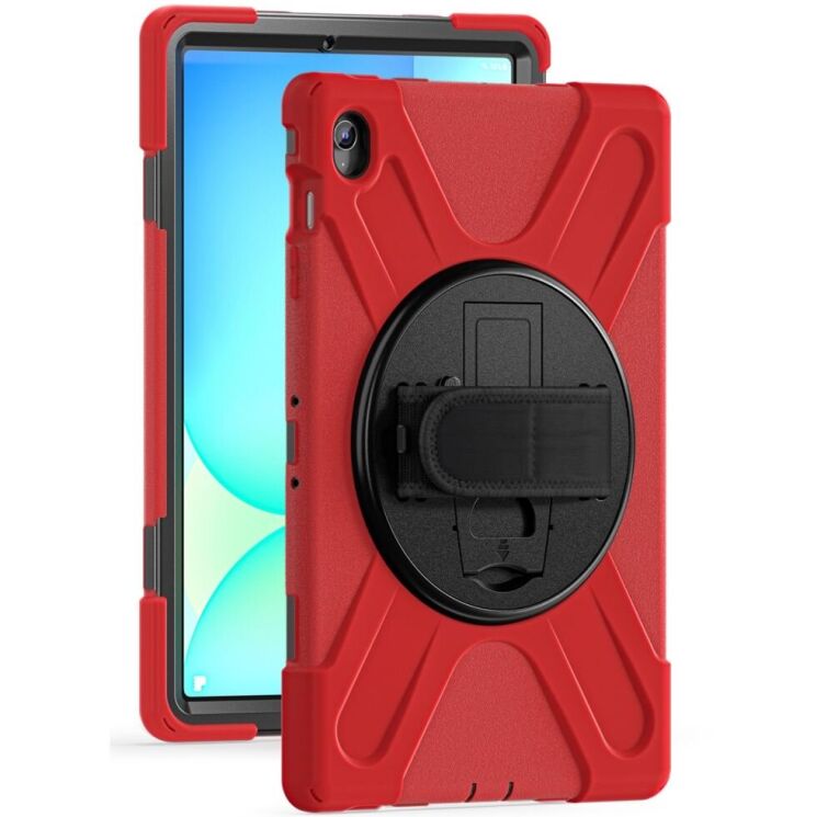 Защитный чехол Deexe Rotation Hybrid для Samsung Galaxy Tab S10 FE Plus - Red: фото 1 из 14