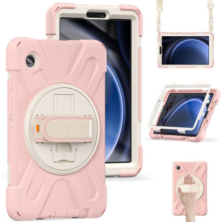 Защитный чехол Deexe Shockproof Case для Samsung Galaxy Tab A9 (X110/115) - Pink: фото 1 из 6