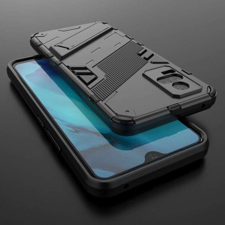 Захисний чохол Deexe Bibercas для VIVO V21e - Black: фото 7 з 12