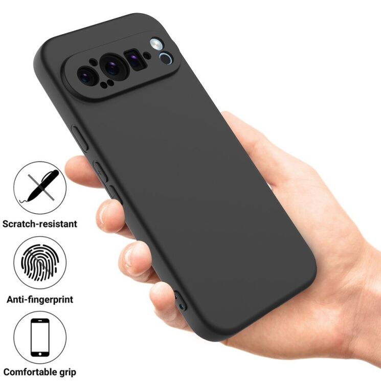 Защитный чехол Deexe Silicone Case для Google Pixel 9 Pro XL - Black: фото 2 из 8