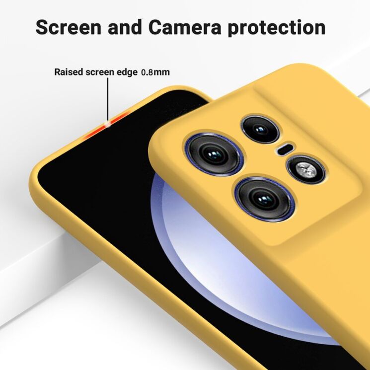 Защитный чехол Deexe Silicone Case для Motorola Edge 50 Pro - Black: фото 6 из 8