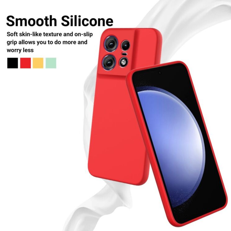 Защитный чехол Deexe Silicone Case для Motorola Edge 50 Pro - Black: фото 4 из 8